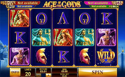 Age of the Gods slot besplatni spinovi