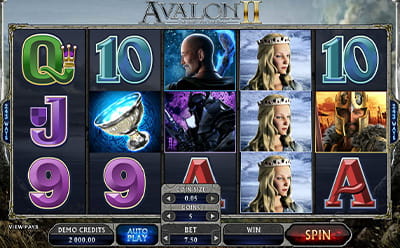 Avalon II online slot u JackpotCity kazinu