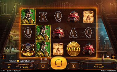 The Bounty Hunters Slot Game at the Meridianbet Bosnian Online Casino