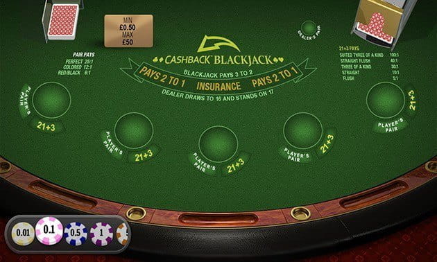 Cashback Blackjack – mogućnost isplate u toku ruke